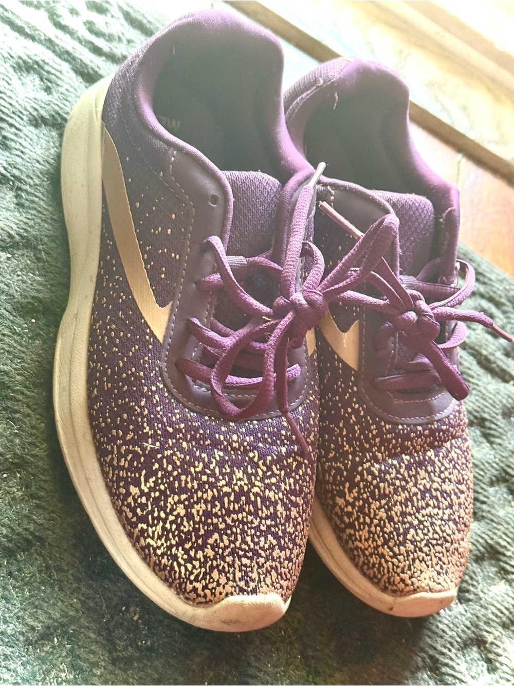 Athletic Works Women’s Purple & Gold Running Sneakers